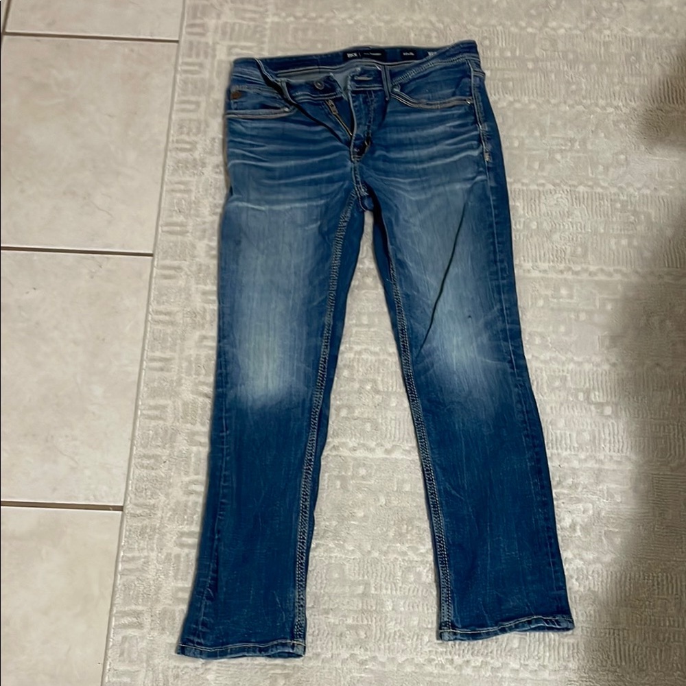 BKE Blue Straight Leg Jeans Timeless Design